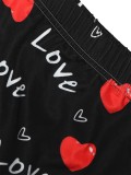 Heart Letter Printed Sexy Shorts