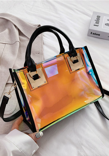 Women's Trendy Transparent Laser Pvc Handbag Crossbody Bag Shoulder Bag