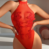 Women Sexy Lace See-Through Jumpsuit Sexy Lingerie