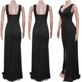 Women Elegant Sleeveless Ball Gown Evening Gown