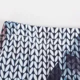 Women Spring Round Neck Long Sleeve Top and Printed Pants Two-piece Set