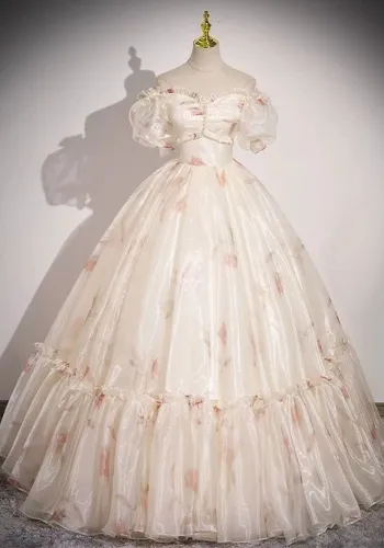 Retro Off Sholder Luxury Evening Gown Elegant Formal Party Dress（Processing time need 3-6 days）