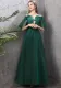 Dark Green Bridesmaid Sister Dress Elegant Chic Evening Dress（Processing time need 3-6 days）