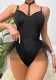 Sexy Black Strap One-Piece Women's Lingerie