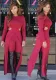Sexy Women's Spring Casual Two Piece Pants Set