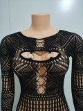 Women Hollow See-Through Net Stretch Jumpsuit Sexy Lingerie