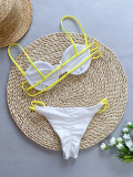 Women Sexy Bikini Patchwork Underwire Two Pieces Swimsuit