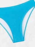 Women Sexy Strapless Bikini Solid Two Pieces Swimsuit