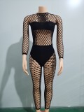 Women hollow sexy mesh two-piece set