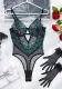 Women flower embroidery polka dot mesh hollow steel ring See-Through Sexy Lingerie two-piece set