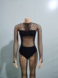Women hollow sexy mesh two-piece set