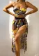 Sexy Two Pieces Bikini Mesh Long Skirt Three-Piece Women's Swimsuit