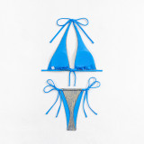 Glitter Bikini Feminine Strappy Two Pieces Swimsuit