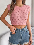 Women Spring and Summer Crop Knitting Holidays Top