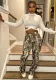 Women Patchwork Camouflage Print Casual Pant