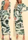Women Spring Summer Print Backless Long Sleeve Bodycon Dress