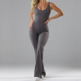 Fashion Tight Fitting Yoga Jumpsuit Casual Hollow Seamless Sports Slim Fit Romper