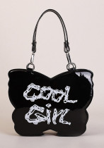 Women 's Pu Leather Bag Butterfly Printed Bag Trendy Shoulder Crossbody Bag