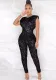 Sequins Round Neck Sleeveless Fashion Sexy Nightclub Jumpsuit