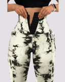 Plus Size Women Yoga Sports Pocket Tie Dye Basic Pants