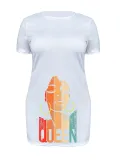 Plus Size Women Spring and Summer Printed Dress