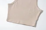 Women Stand Collar Sexy Sleeveless Crop Top