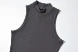 Women Stand Collar Sexy Sleeveless Crop Top