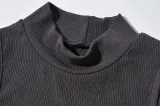 Women Stand Collar Sexy Sleeveless Crop Top