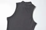 Women Stand Collar Sexy Sleeveless Crop Top