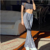 Bohemian Printed High Stretch Tight Fitting Sexy Casual Pants