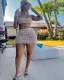 Women knitting Crochet Hollow Tassel Strapless Sexy Top and Skirt two-piece set