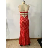 Women Sexy Fishtail Suspender Dress