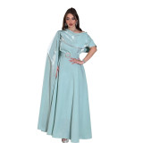 Muslim Women evening gown dress with belt