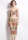 Women Beach Holidays Crochet Hollow Halter Neck Backless Top and Tassel Bodycon Skirt Two-piece Set