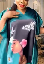 Women Loose Print Top