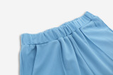 Career Women's Round Neck Short Sleeve Belt Top Set Long Pants Fashion Casual Two Piece Set