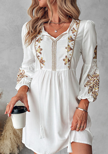 Women's Spring And Summer Embroidery Casual Dress