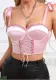 Bow Shoulder Straps Outdoor Wear Summer Tank Bra Camisole Women's Top