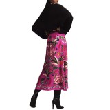 Women Spring Printed Vintage Skirt