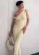 Women summer Slash Shoulder Top and Long Skirt two-piece set