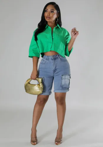 Spring Summer Fashion Casual Short Sleeve Women's Loose Shirt