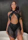 Sexy Halter Sequin Nightclub Performance Tassel Bodysuit