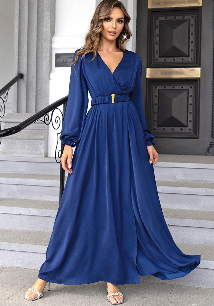 Wholesale Spring Sexy V-Neck Long Chiffon Formal Party Evening Dress ...