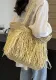 Women Straw Woven Bag Shoulder Bag Thailand Holidays Beach Beach Bag