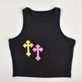 Women sexy patch vest Top