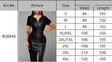 Spring And Summer Sexy Slim Waist Slim Solid Color Bodycon Dress