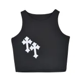 Women sexy patch vest Top