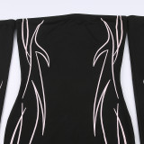 Women Stripe Print Off Shoulder Strapless Bodycon Dress