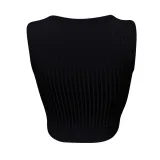 Women's Summer Casual Ribbed Tops Sexy Solid Color  Buttoned Vest