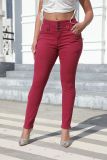 Spring High Waist Washed Slim Fit Tight Fitting Denim Pants